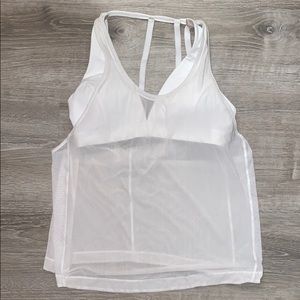 Lululemon white sheer tank